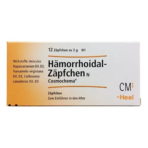 Hæmorrhoidal stikpille indh. 12 stk, 1 stk