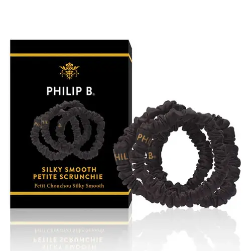 Philip B Petite Black Scrunchie 3 stk