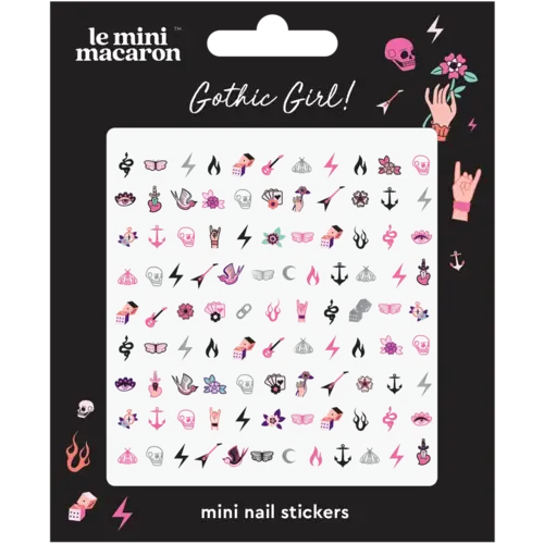 Le Mini Macaron Mini Nail Art Stickers - Gothic Girl