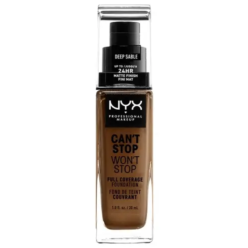 NYX Prof. Makeup Can&#39;t Stop Won&#39;t Stop Foundation 30 ml - Deep Sable (U)