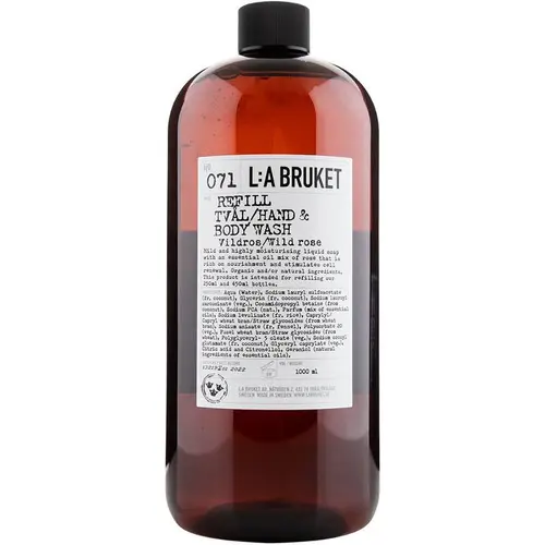 L:a Bruket 071 Hand & Body Wash Refill 1000 ml - Wild Rose