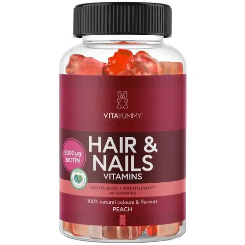 VitaYummy Hair & Nails Peach 60 Pieces