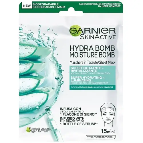 Garnier Skinactive Hydra Bomb Super Hydrating & Revitalizing Aloe Vera Tissue Mask 1 Piece