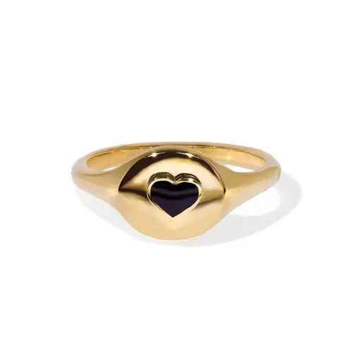 Bold Hjerte Signet Ring