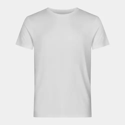 Hvid bambus r-neck t-shirt til herre fra Resteroeds, XXL