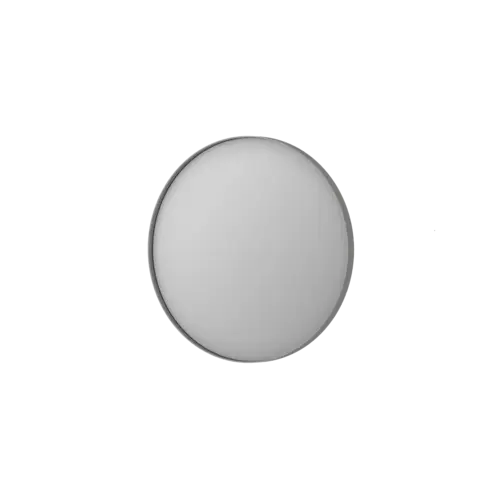 SP15 rundt spejl i ramme - 60x4x60 - børstet rustfrit stål