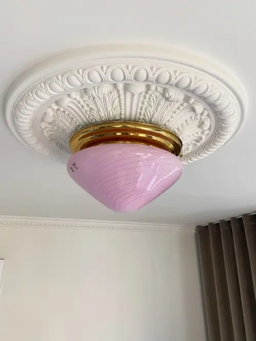 Murano Plafond - Vintage - Venini - Rosa Swirl