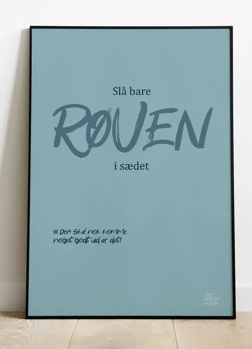 Slå bare røven i sædet-toilet plakat - 21 x 29,7 (A4) Kr. 199,-