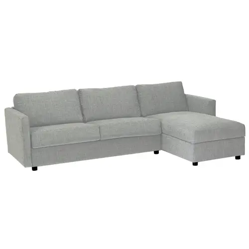 Extra sovesofa 3 pers m/chaise v. bon. Emma LG