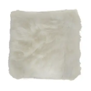 Pyntepude - Fake fur - 45x45 cm - Hvid - Blød sofapude