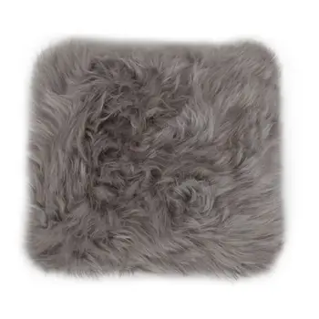 Pyntepude - Fake fur - 45x45 cm - Grå - Blød sofapude