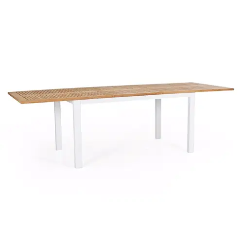 Lyon teak bord 194/ 252 cm hvidt - Havebord - Brafab - Enggården Havemøbler