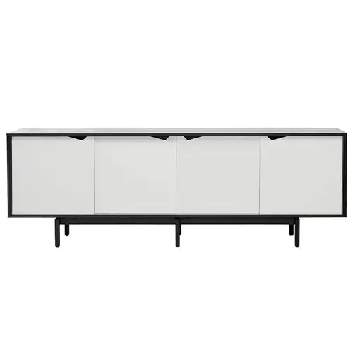 Andersen Furniture S1 Sideboard sort - hvide fronter