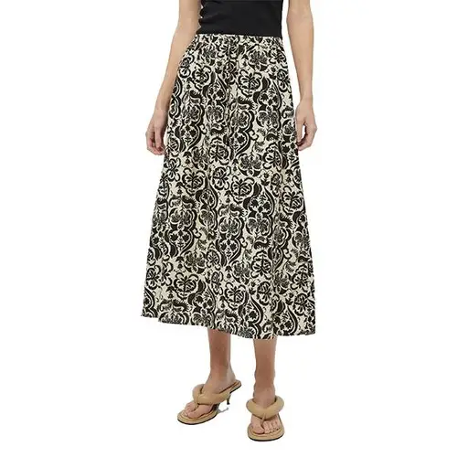 Minus Lizia midi skirt - Sand Gray Print