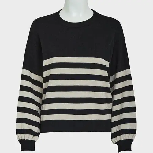 Minus Perla striped knit pullover - Black stripe