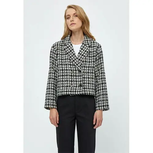 Minus Renete short jacket - Black checked