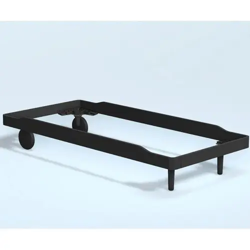 Auping Noa sengeramme - 100x210 cm. - Midnight Black Oak - Lav med hjul