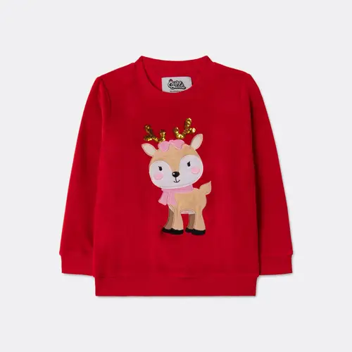 Børn | Rensdyr Rød Julesweater Børn