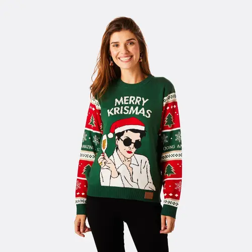 Merry Krismas Julesweater Dame