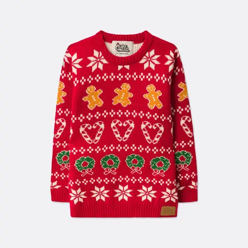 Rød Familie Julesweater Børn