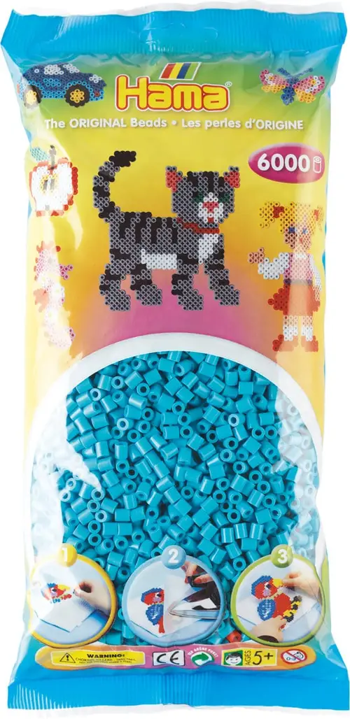 Hama Perler  6000 stk Azur Blå Midi (205-49)