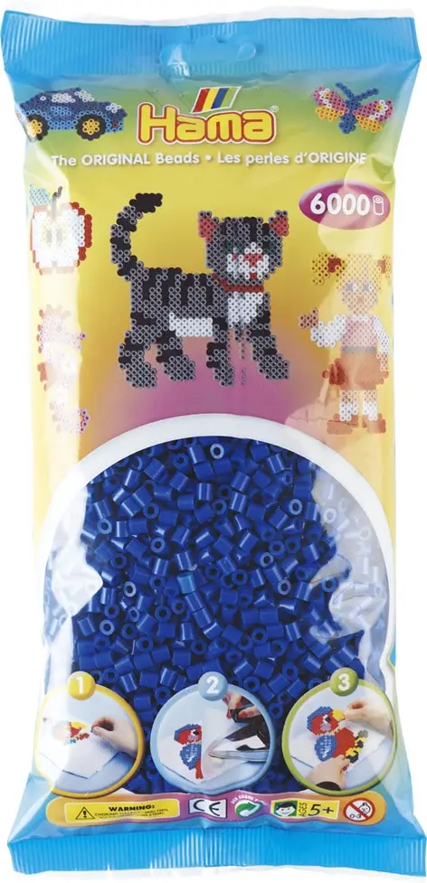 Hama Perler  6000 stk Blå Midi (205-08)