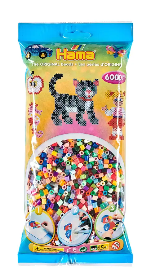 Hama Perler  6000 stk Mix 68 Midi (205-68)