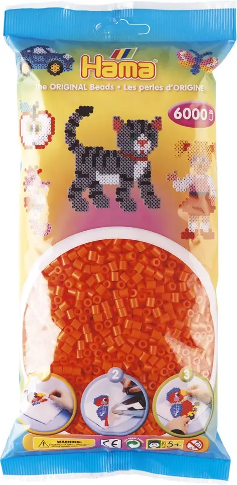 Hama Perler  6000 stk Orange Midi (205-04)