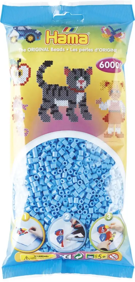 Hama Perler  6000 stk Pastel Blå Midi (205-46)