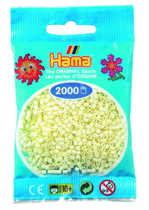 Hama Mini Perler  2.000 stk creme - Mini (501-02)