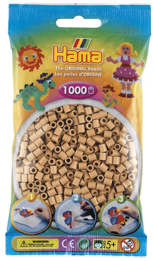 Hama Perler - 1000 stk lys nougat - Midi (207-75)