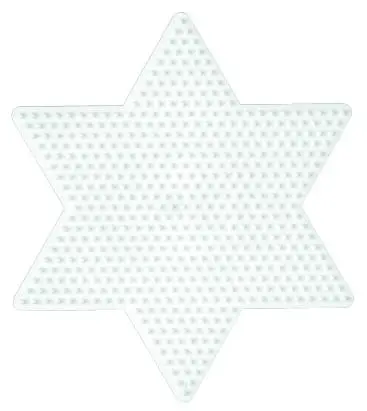 Hama Perleplade Midi - Stjerne stor 17x15 cm Hvid - 1 stk