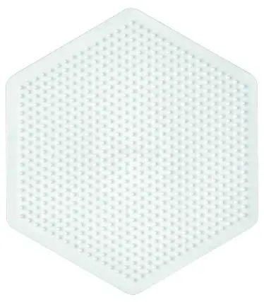 Hama Perleplade Midi - Sekskantet stor 17x15 cm Hvid - 1 stk