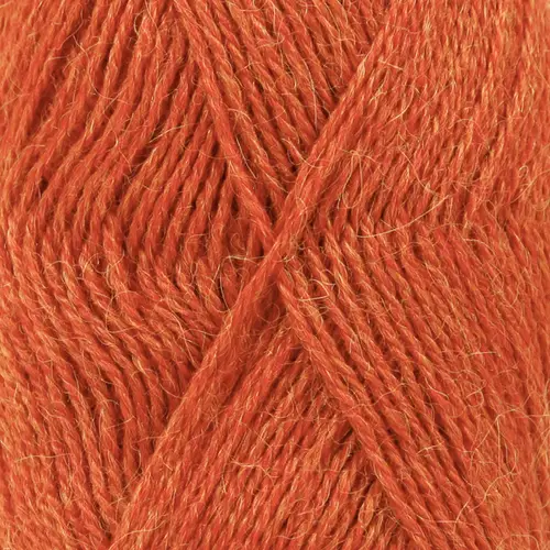 DROPS Alpaca 2925 Orange Meleret Mix, Alpacagarn, fra DROPS Design