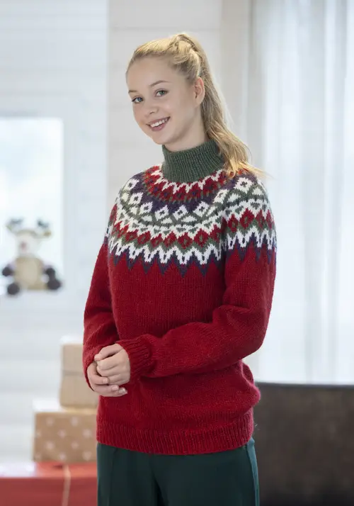 &quot;Kraft&quot; genser- Viking Design 2334-3B Kit - XS-XXL - Viking Wool, fra Viking