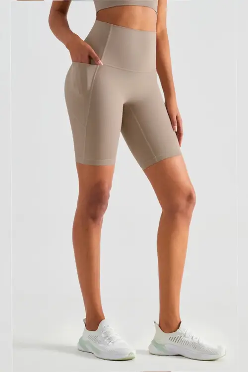 LEA Biker shorts med lommer Khaki - Small / Khaki