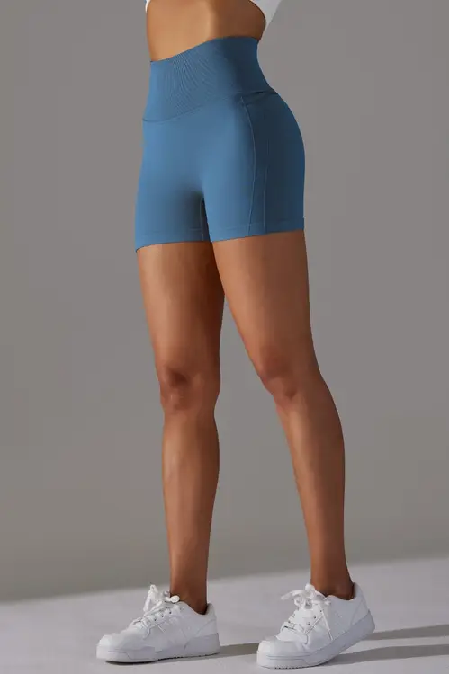 PerformancePro scrunch shorts AquaBlue - Small / AquaBlue