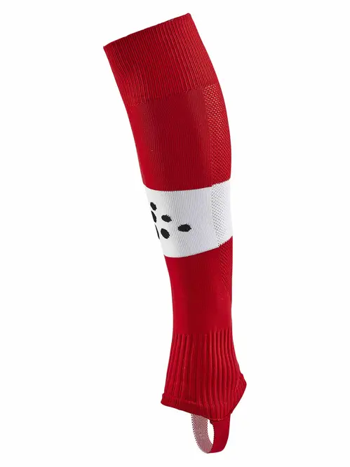 Craft - Pro Control Stripe W-O Foot Socks JR - Bright Red/White Onesize