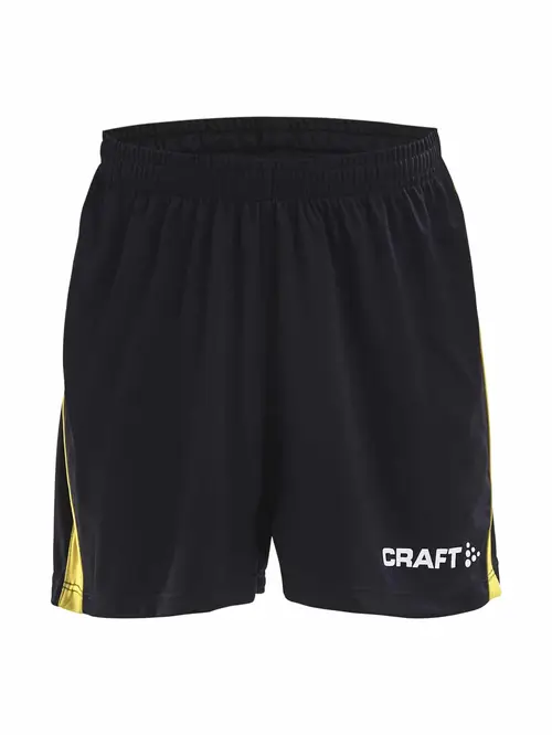 Craft - Progress Short Contrast JR - Black/Sweden Yellow 122/128