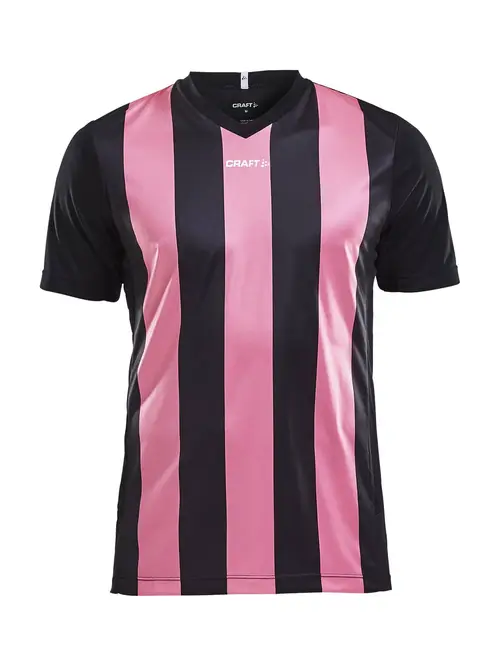 Craft - Progress Jersey Stripe Maend - Black/Pop 3XL