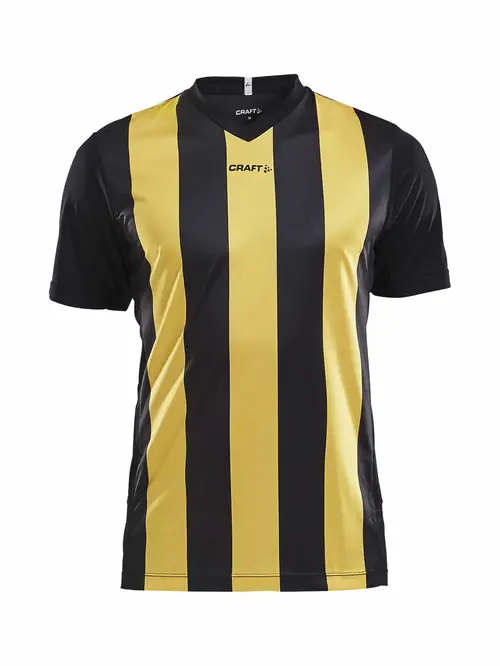 Craft - Progress Jersey Stripe Maend - Black/Sweden Yellow M