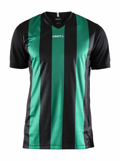 Craft - Progress Jersey Stripe Maend - Black/Team Green L