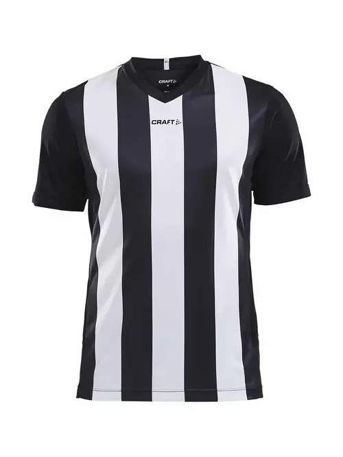 Craft - Progress Jersey Stripe Maend - Black/White L