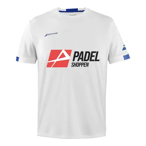 Padelshoppen X Babolat Play Crew Neck Tee White