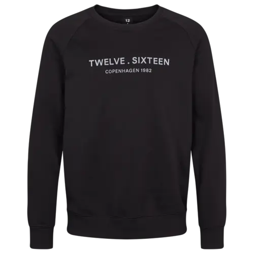 Twelve Sixteen Sweatshirt Sort Bomuld - Large / Black