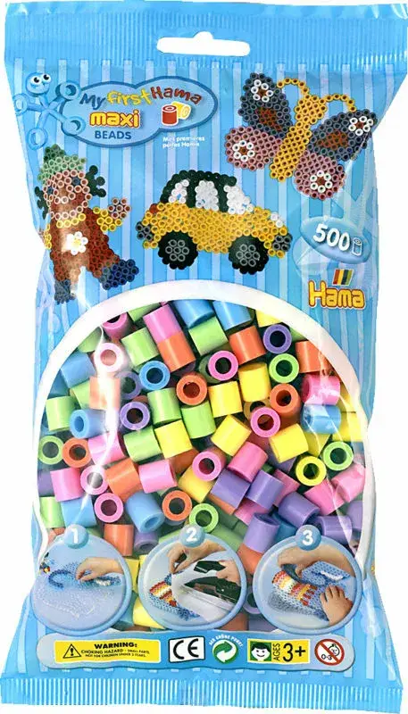 Hama maxi perler 500 pastel mix