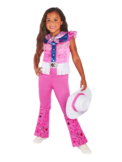 Barbie Cow-girl kostume med hat str. 3-4 år