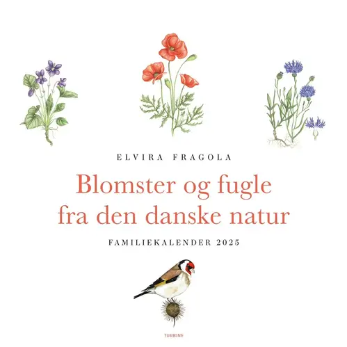 Blomster og fugle fra den danske natur  -   familiekalender 2025