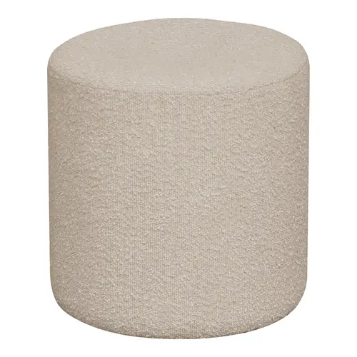 Ejby Puf - Puf I Bouclé, Beige, Ø34X36 Cm, Hn1233