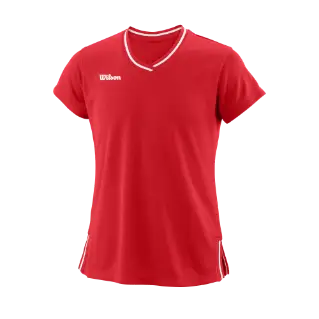 Wilson Team ll V-Neck T-Shirt Girl Red